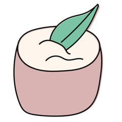 bowl of porridge sketch hand drawn vector design illustration