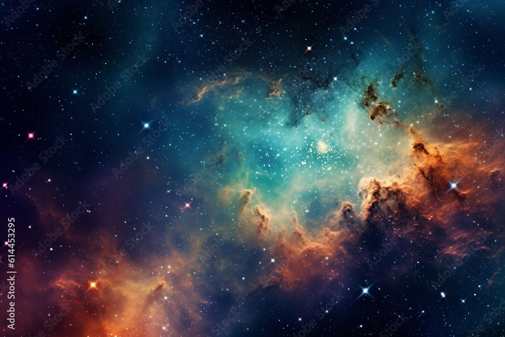 Canvas Prints nebula, galaxies and dust in space. abstract background. generative ai