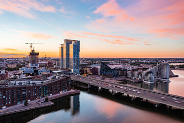 Helsinki at sunset