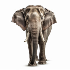 Fototapeta premium 象 （アジアゾウ） 白背景 AI生成画像 ジェネレーティブAI
