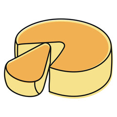 cheese cake hand drawn vector illustration