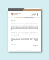 Abstract Corporate Business Style Letterhead Design Vector Template For Your Project. Simple And Clean Print Ready Design, Elegant Flat Design Vector Illustration.