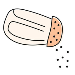 white pepper hand drawn vector illustration