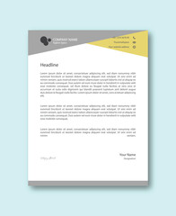 Abstract Corporate Business Style Letterhead Design Vector Template For Your Project. Simple And Clean Print Ready Design, Elegant Flat Design Vector Illustration.