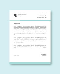 Abstract Corporate Business Style Letterhead Design Vector Template For Your Project. Simple And Clean Print Ready Design, Elegant Flat Design Vector Illustration.