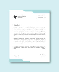 Abstract Corporate Business Style Letterhead Design Vector Template For Your Project. Simple And Clean Print Ready Design, Elegant Flat Design Vector Illustration.