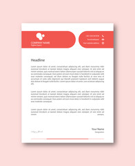 Abstract Corporate Business Style Letterhead Design Vector Template For Your Project. Simple And Clean Print Ready Design, Elegant Flat Design Vector Illustration.