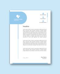 Abstract Corporate Business Style Letterhead Design Vector Template For Your Project. Simple And Clean Print Ready Design, Elegant Flat Design Vector Illustration.