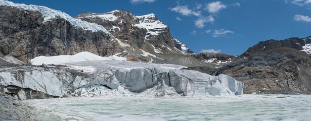The Fellaria Glacier and its lake
