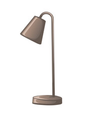 Classic style retro desk lamp vector illustration isolated on white background