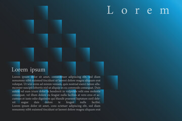 dark blue background with abstract square shape, dynamic and sport banner concept.