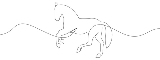 Hourse line art style vector eps 10