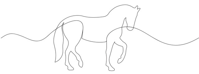 Hourse line art style vector eps 10