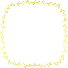 Square Cushion Shape luxury gold frame golden vector flower frame wreath floral Vector laurel decoration picture frame branches elements wedding anniversary new year Christmas background