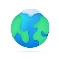 3d globe illustration. The concept of keeping the earth livable.