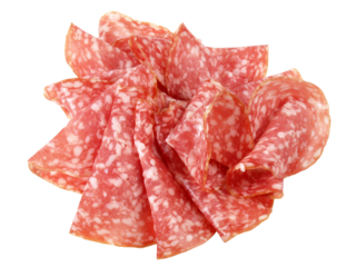 Italian Salami Slices - Transparent PNG Background