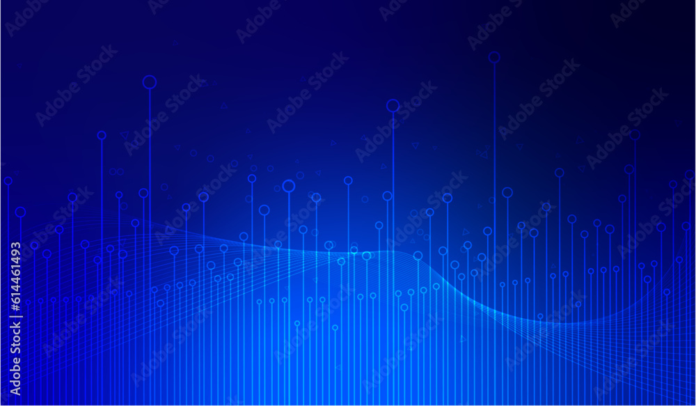 Aufkleber abstract background with lines and dot for connections.