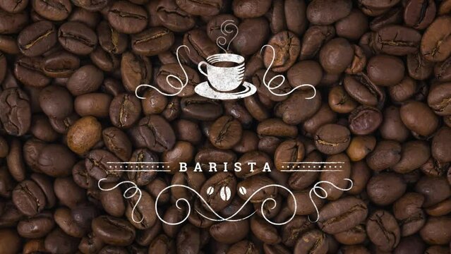 Barista coffee frame animated background
