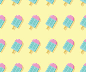 Vetor pastel tone ice cream seamless pattern