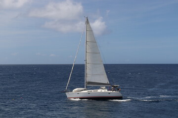 Naklejka premium beautiful yacht in the sea