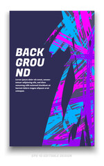 Obraz na płótnie Canvas Abstract grunge background cover design with brush strokes concept. Design element for posters, magazines, book covers, brochure template, flyer, presentation.
