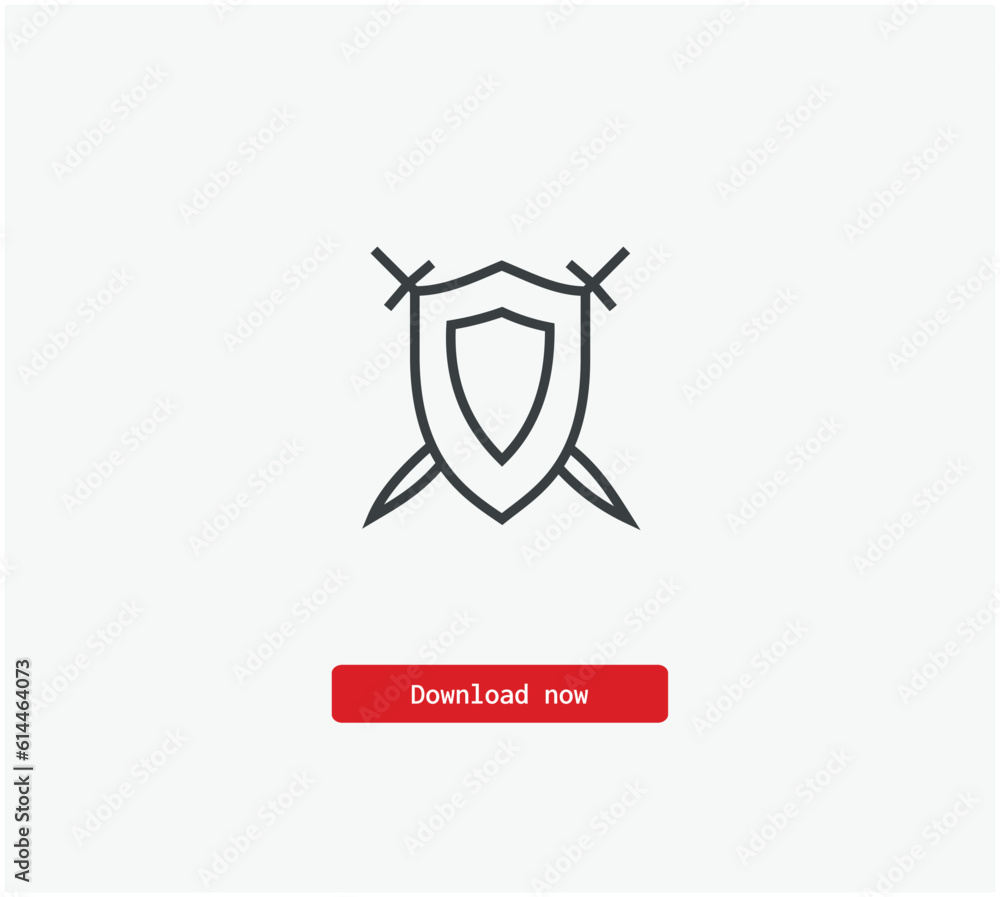 Poster security vector icon. symbol in line art style for design, presentation, website or mobile apps elem