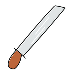 cake knife hand drawn vector illustration
