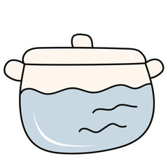 kitchen cooking tools hand drawn vector illustration