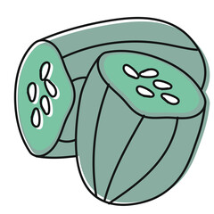 cucumber hand drawn vector illustration