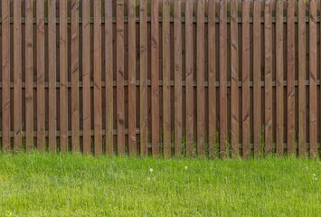 Double sided wooden fence.