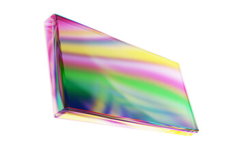 Rectangle iridescent glass shape