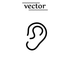 Naklejka premium Ear icon, Listening symbol modern, simple, vector, icon for website design, mobile app.eps