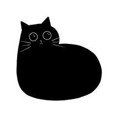 cartoon black cat