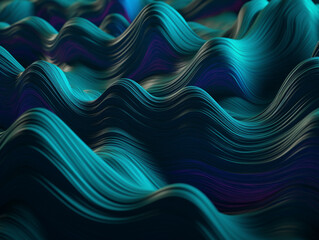 Obraz premium Wavy 3D pattern colorfuld esign made with Generative AI