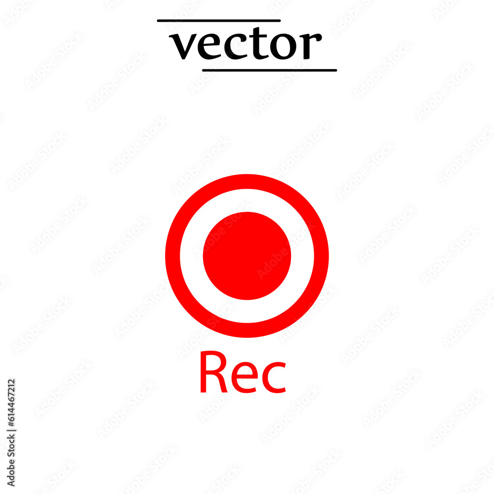 Aufkleber screen record button, screen record symbol modern simple vector icon for website design, mobile app,
