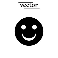 Slightly Smiling Face Social Media Emoji, Simple Vector For Web Site Or Mobile