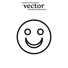 Slightly Smiling Face Social Media Emoji, Simple Vector For Web Site Or Mobile