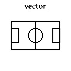 Stadium field, sport symbol vector icon. illustration on white background..eps