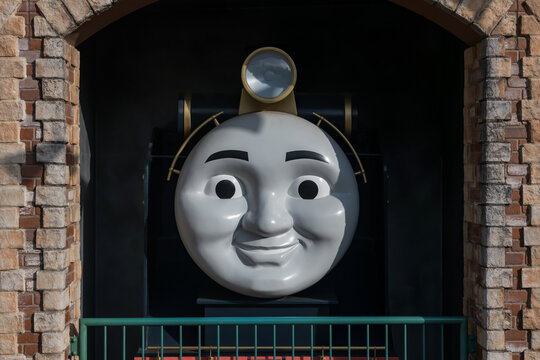 Hiro antique train of Thomas land theme park in Fuji-Q Highland