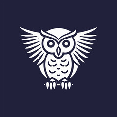 Cute and kawai owl illustration cartoon style. owl iconic illustration