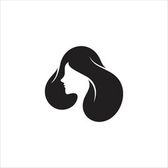 Beauty logo in simple flat style