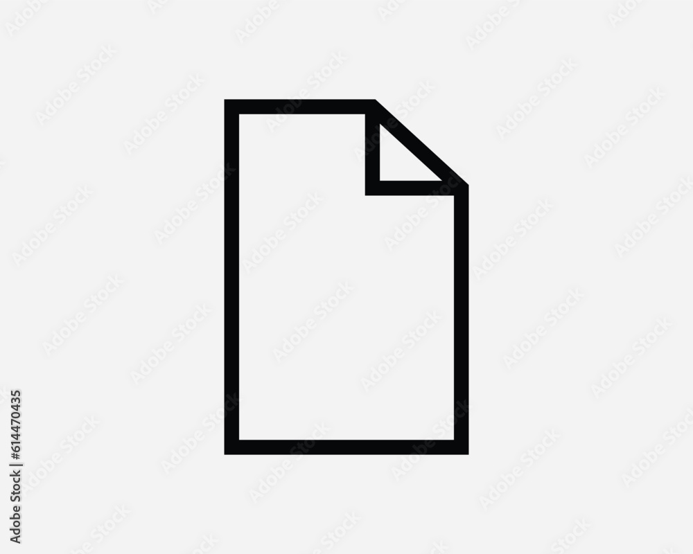 Poster file line icon. document page paper text word doc note sheet memo report form black white sign symbo