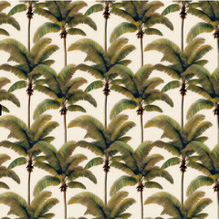 seamless pattern of palm trees