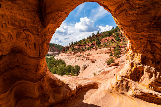 A beautiful view inside the Moqui Cave