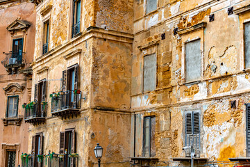 Old town architecture of  Agrigento, Sicily, Italy