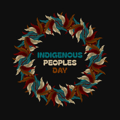 Indigenous Ppeoples Day Feather Circle