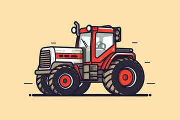 Tractor Illustration  Transportation illustration.Generative AI
