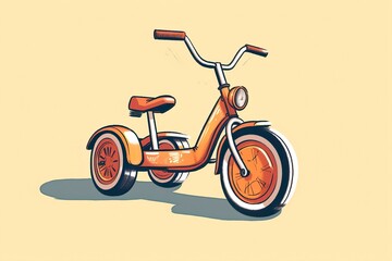 Tricycle Illustration. Transportation illustration. Generative AI