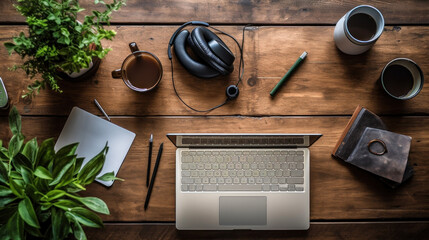 utensils on a table Generative Ai