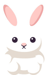 Cute rabbit cartoon minimal